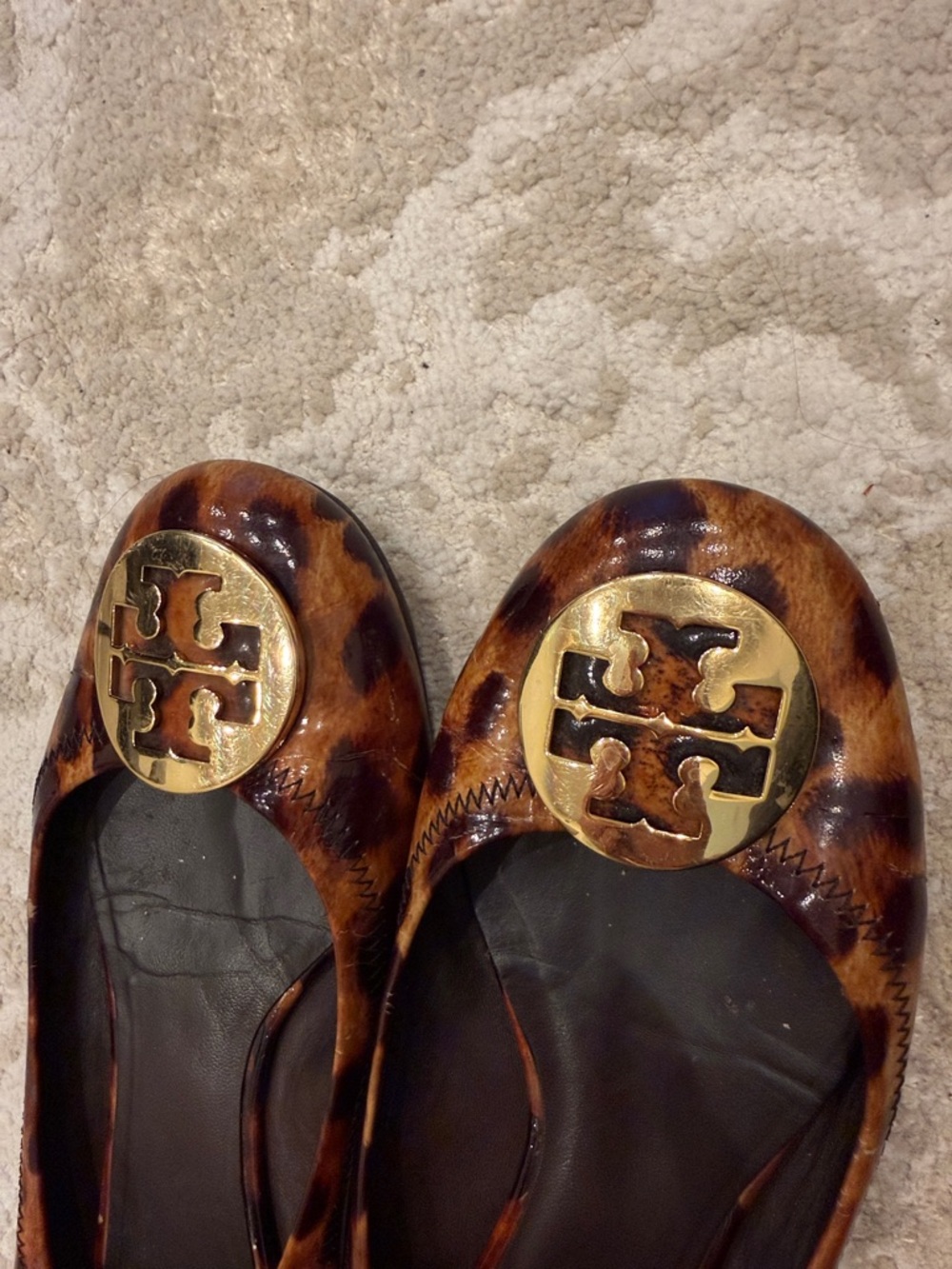 Tori Burch animal print flats Sz 7.5 - Picture 4 of 8